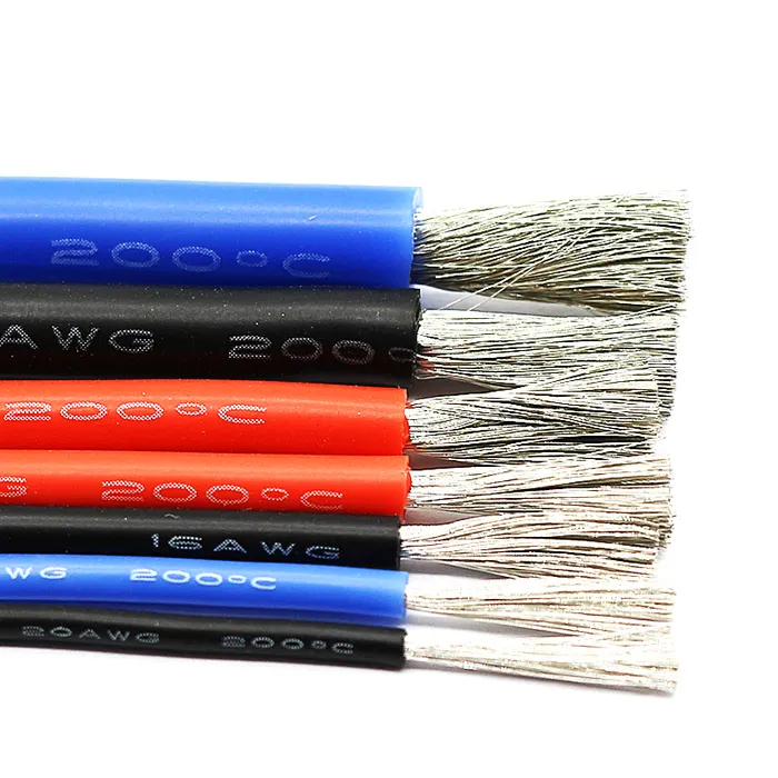 Trung Quốc cung cấp cao linh hoạt mềm Silicone dây điện 4awg 6awg 8awg 10awg 12 AWG 14 AWG 16awg silicon Cáp