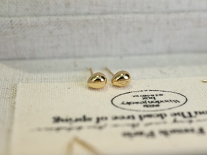 Boucles d'oreilles clous personnalisées en or massif 18 carats Xinfly, bijoux en or fin, cadeau, AU75 - Product Image 4