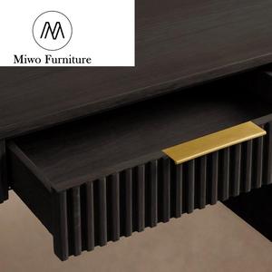 Table de bureau moderne et contemporaine Mobilier de bureau pour ordinateur Bureau d'étude avec tiroirs et rangement en bois naturel Secrétaire à rainure - Product Image 6