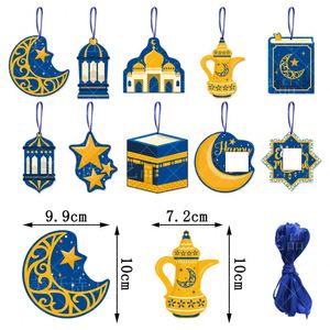 HR Ramadan Islamic Hanging Decorations Paper CardMuslim <b>Eid</b> Party Supplies Wholesale <b>Eid</b> Mubarak Ornament Set for Party - Product Image 2