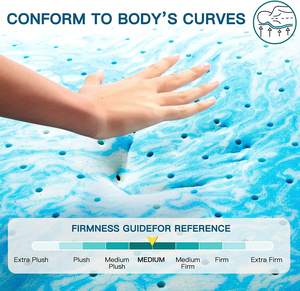 Sinh Học-Bplant Dựa Nệm 1 Inch Bộ Nhớ Bọt Nệm Topper Nữ Hoàng Kích Thước Làm Mát Giảm Nệm Pad Cho Giường Ngủ - Product Image 4