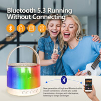 Altavoz Bluetooth RGB de 8W para Fiestas en Casa, Karaoke para Niños, Compatible con TF, AUX, Conexión Inalámbrica