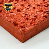 Piste de course synthétique en PU intégral ASHER, couleur rouge, épaisseur 13 mm, modèle AR-QS02 CN GUA, directement de l'usine