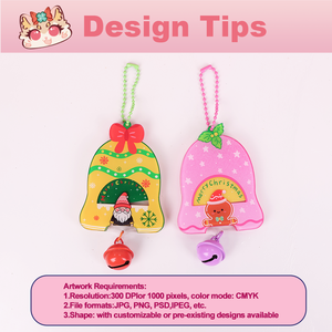 Llavero de acrílico personalizado con campana giratoria, llaveros coloridos personalizados, regalos promocionales - Product Image 4