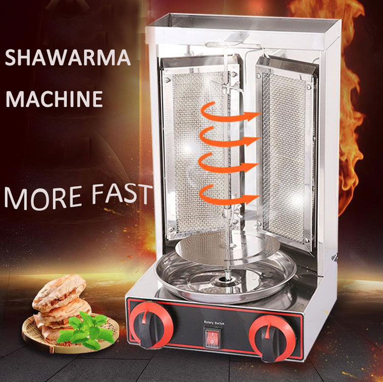 Commercial Stainless Steel Automatic Rotating Doner Kebab Machine Chicken Gas Shawarma Grill Machine