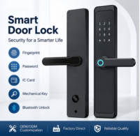Kunci Pintu Pintar Sidik Jari Bluetooth Kata Sandi Kartu IC Kunci Pintu Elektronik Digital untuk Rumah Hotel