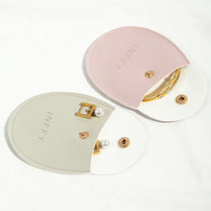 กระเป๋าใส่ขวดน้ำหอมทรงรี PU กันน้ำ พิมพ์โลโก้ได้ พร้อมเชือกผูก สำหรับเก็บเครื่องประดับ-บรรจุภัณฑ์ของขวัญขนาดเล็ก - Product Image 2