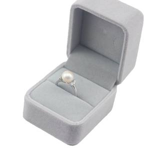 Bague en argent S925 réglable avec perle noire d'eau de mer ronde à haute brillance de 9-10 mm - Product Image 5
