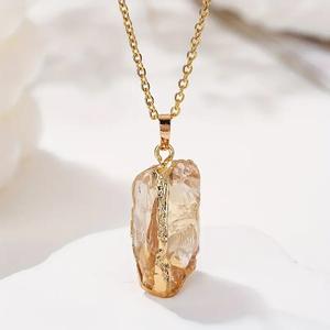Perhiasan kristal alami kalung liontin kristal Amethyst Quartz mawar untuk hadiah wanita - Product Image 3