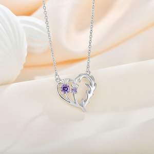 Collier pendentif en argent sterling 925 avec pierres en zircone, vente en gros de bijoux fins pour femmes, approvisionnement en vrac B2B - Product Image 3