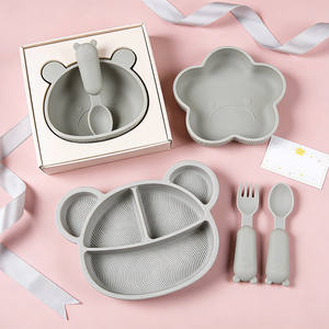 Juego de Platos, Cucharas y Tazones de Silicona de Alta Calidad para Bebés, Regalo Perfecto para Niños Pequeños - Product Image 1