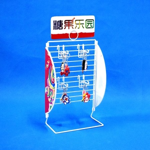 Promoción de marca, soporte de exposición de alambre de metal personalizado con estante de presentación de alimentos con clavija LCD, exhibición de tienda minorista - Product Image 5