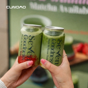 Cundao Custom Logo 500ml Transparent PET Plastic Soda <strong>Cans</strong> Beverage <strong>Cans</strong> Bottles Pull Ring Pet Jars With Easy Open Lid - Product Image 2