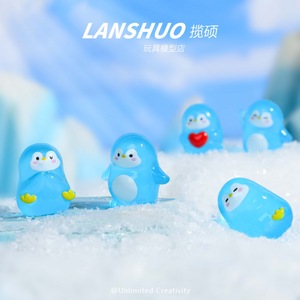Lanshuo Mini <b>Penguin</b> Resin Pendant Cartoon Keychain DIY Jewelry Gift Unisex - Product Image 4