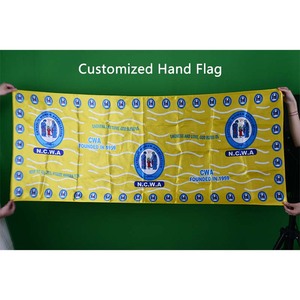 Drapeaux pennants personnalisés en polyester durable à 50 étoiles brodées, drapeaux américains pour l'éducation et l'affichage des agences de voyage - Product Image 2