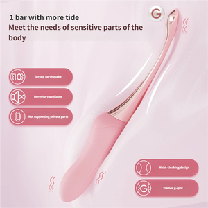 Weiblicher Vibrator mit variabler Frequenz, AV-Massagestab, Delfin-Springei, Mini-USB-Ladegerät, Masturbationsvibrator - Product Image 2