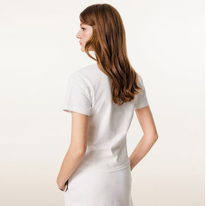 Verano estilo americano puro algodón corto 305G Casual deportes mujer camiseta - Product Image 3