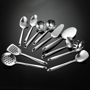 US in stock6 Piece Stainless Steel Kitchen Utensil Set Cooking <b>Spoon</b> Spatula Ladle Strainer Serving Flatware for Home Restaurant - Product Image 5