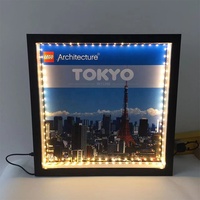 Fabricant professionnel boîte à lumière LED de bonne qualité avec cadre de boîte d'ombre carré à distance USB pour la décoration