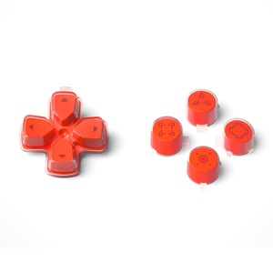 Botones de Acción D-pad Personalizados en Tres Tonos: Naranja, Transparente y Rojo, con Símbolos Rediseñados para el Control de PS5 - Product Image 6