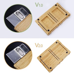 Ensemble de <span class=keywords><strong>planche</strong></span> de service rétractable pour la cuisine Plateau <span class=keywords><strong>à</strong></span> viande et fruits <span class=keywords><strong>Planche</strong></span> <span class=keywords><strong>à</strong></span> <span class=keywords><strong>découper</strong></span> en bambou avec rainure <span class=keywords><strong>à</strong></span> jus et 4 récipients - Product Image 6