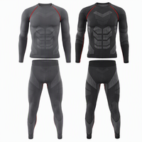 Sous-vêtements thermiques de compression pour hommes S-SHAPER, vêtements chauds d'hiver, longs sous-vêtements de sport sans couture, séchage rapide, respirants, pour la course à pied et le ski