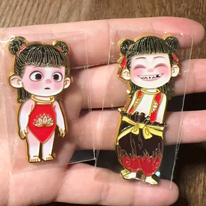 Nezha แม่เหล็กติดตู้เย็นเคลือบ2ชุดแม่เหล็กติดตู้เย็นแม่เหล็กน่ารักแม่เหล็กติดตู้เย็นลายภาพยนตร์เทพนิยายจีน - Product Image 4