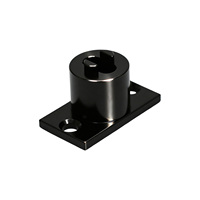 Soporte de Eje Guía de Aluminio de Alta Precisión, Abrazadera Abierta de Óxido Negro, Brida Cuadrada, Soporte CNC OEM ODM para Equipos Industriales