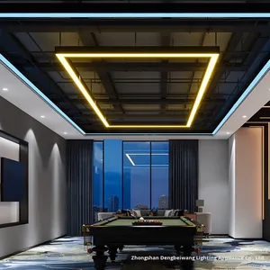 <span class=keywords><strong>Led</strong></span> trần ánh sáng treo lõm mặt dây chuyền tuyến tính chiếu sáng cho văn phòng phòng tập thể dục cửa hàng cắt tóc khách sạn - Product Image 1