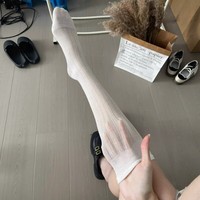 Chaussettes hautes en coton léger WUYANG FACTORY 2026 pour le printemps et l'été, avec revers, pour femmes - PROMOTION EXCEPTIONNELLE