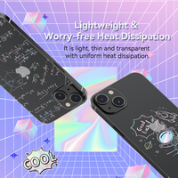 Autocollant de couverture arrière laser translucide matériau du Film de peau de Smartphone autocollant pour fille peau de téléphone portable pour Machine à découper