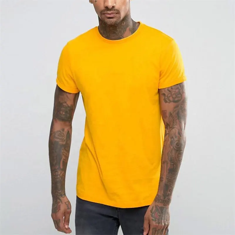 Camiseta de algodón Pima lisa de alta calidad para hombre, camiseta ajustada personalizada, 220g, venta al por mayor