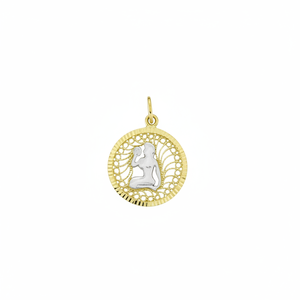 14K <b>Solid</b> <b>Gold</b> Virgo Necklace Fine Jewelry Chains <b>Pendant</b> Horoscope and Zodiac Necklace for Women Handmade in Turkey - Product Image 2