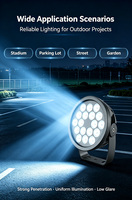 Reflector LED de Alta Potencia de 200W-300W, Impermeable IP66, de Aluminio Fundido, Antideslumbrante, para Exteriores, Estadios, Carreteras, Vallas Publicitarias, Estacionamientos