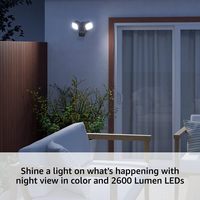 Caméra de sécurité filaire moderne à batterie avec projecteur 2600 Lumens, vision HD en direct, détection de mouvement, sirène intégrée, résistante aux intempéries
