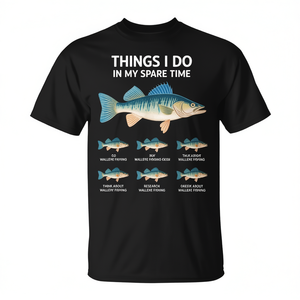 Camiseta de pesca Walleye para pescadores con diseño de peces y gráfico divertido - Product Image 2