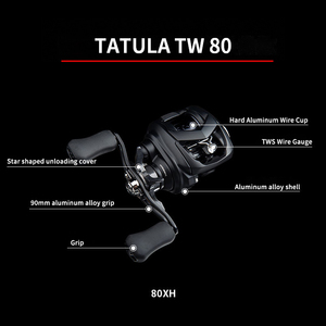 Carretes TATULA TW Baitcasting 80H/80HL/80HS/80HSL con mango izquierdo o derecho Fundición en agua salada 7 + 1BB Agente original - Product Image 3
