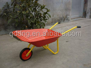 Mini <span class=keywords><strong>brouette</strong></span> de jardin légère pour enfants en métal et plastique avec roues en caoutchouc plein, cadeau idéal pour les enfants pour jouer dans la cour - Product Image 6