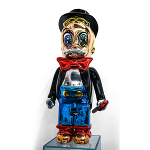 Sculpture en résine de fibre de verre électroplaquée <span class=keywords><strong>Richie</strong></span> Rich Money Bag, Homme Riche, Design Artistique 3D, ART Personnalisé - Product Image 6