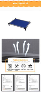 Yalong, venta al por mayor, moda, rectángulo, fibra de plástico de aluminio, impermeable, lavable, cama elevada para perros PB016 L/102*68,5*15cm grande - Product Image 6