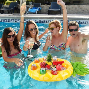 Soporte para vasos con forma de piña, flotador inflable de aguacate para piscina, mesa bar enfriadora de cerveza para fiestas de verano en la playa - Product Image 4