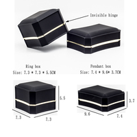 Maßgefertigte Premium Quadratische Ehering- & Anhänger-Schmuckbox mit Hochwertiger Samtauskleidung Elegante Luxus-Geschenkverpackung