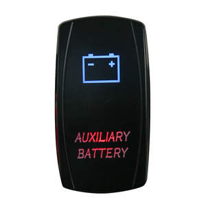 Interrupteur à bascule laser 5 broches marche/arrêt avec voyant <span class=keywords><strong>LED</strong></span> bleu, bouton à bascule 20A/12V compatible avec la plupart des SUV, VTT, UTV, motos, camions - Product Image 4