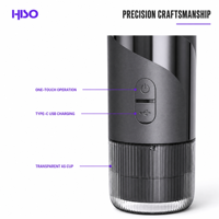 Cafetière électrique rechargeable pour le camping, la caravane, le pique-nique, la chambre d'hôtel et la dortoir - Design compact, prête à être transportée