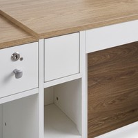 Comptoir de réception portable moderne en bois personnalisable avec tiroir-caisse, table de caisse, machine pour usage commercial et hospitalier, haute qualité