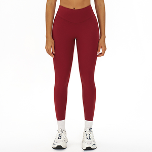 Pantaloni da Fitness Europei e Americani, Senza Maniche, Tinta Unita, ad Asciugatura Rapida, Elasticizzati in Quattro Direzioni, Traspiranti, Leggeri e Aderenti - Product Image 1