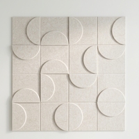 Panneau acoustique en polyester courbé en demi-cercle, panneau mural absorbant le son en forme d'arc, panneau mural décoratif d'intérieur, réduction du bruit