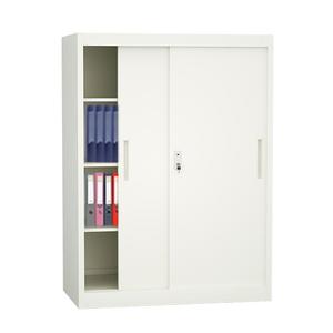 Modern Design Steel Storage <b>Cabinet</b> 2 Sliding Doors Adjustable Filing Cupboard Home Office Hospital Foldable Extendable Key <b>Lock</b> - Product Image 1