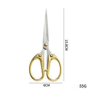 Tijeras de oro populares para el hogar, tijeras de mandíbula de acero inoxidable afiladas con corte de pestañas postizas - Product Image 1