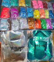 En stock – Sachet de 2 oz de paillettes holographiques hexagonales, mélange de sequins épais pour nail art, artisanat, résine et gobelets